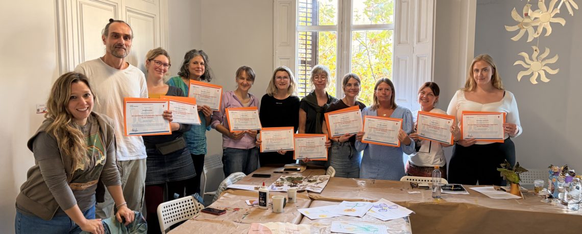 Nagygyörgy Dóra a óvodából Barcelonában, egy fenntartható művészeti kurzuson vett részt