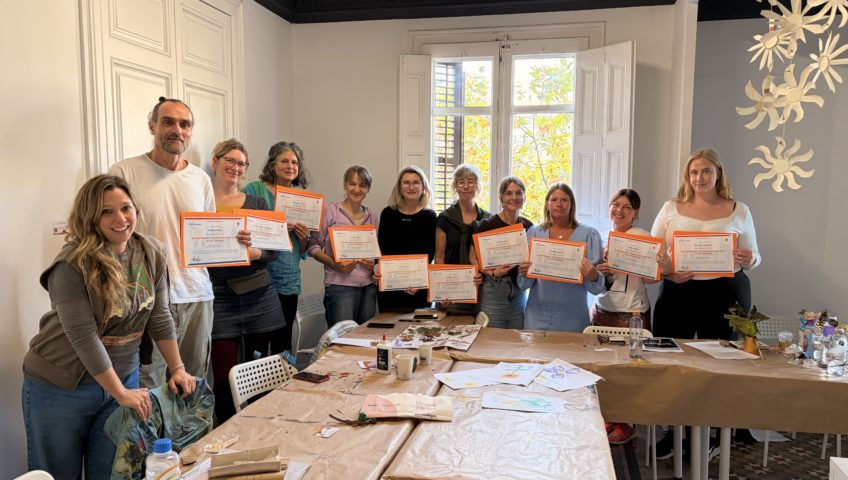 Nagygyörgy Dóra a óvodából Barcelonában, egy fenntartható művészeti kurzuson vett részt